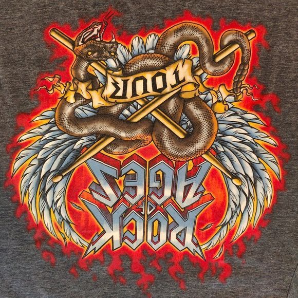 Rock of Ages 2012-2013 TOUR Gray T-SHIRT - Picture 9 of 14